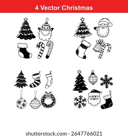 Christmas Ornament Silhouettes,Christmas decorations,Christmas icon