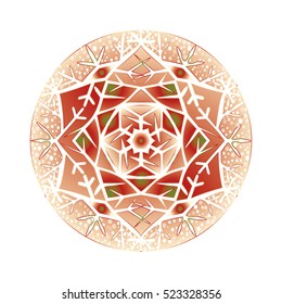 Christmas ornament snowflake. Illyustration Vector. Snowflake logo.