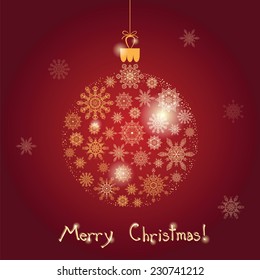 Christmas ornament with snowflakes