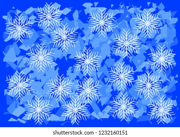 Christmas ornament of snowflakes. Decorative background