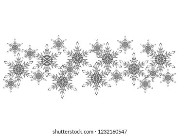 Christmas ornament of snowflakes. Decorative background