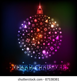Christmas Ornament - Sparkling Rainbow Design (EPS10 Vector)