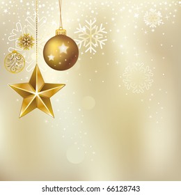 christmas ornament and starry background