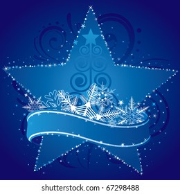 christmas ornament and starry background