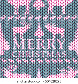 Christmas ornament: Sweater with deers christmas background
