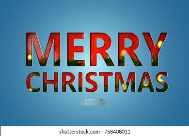 Christmas ornament and Christmas tree with blue background