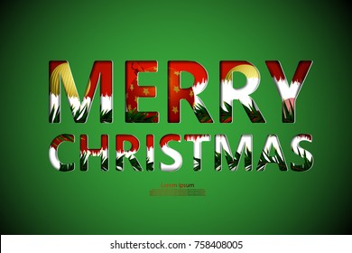 Christmas ornament and Christmas tree with green background