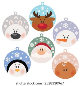 Christmas ornament  vector cartoon illustration