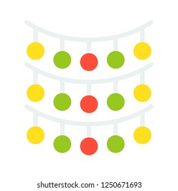 Christmas ornament vector, Christmas related flat design icon