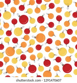 Christmas Ornament Vector Seamless Pattern