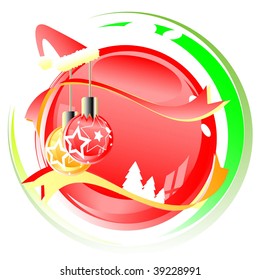 Christmas ornamental bubble decoration vector