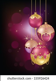 Christmas ornaments background