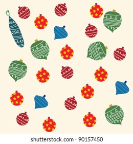 Christmas ornaments background