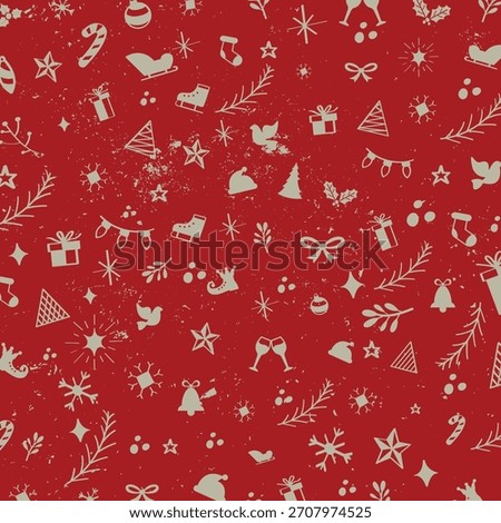 Christmas Ornaments Background Vector Design.