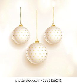 Christmas ornaments ball. Set Christmas balls. Realistic 3d Xmas decoration design. New Year's holiday objects. Vector illustration