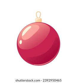 Christmas ornaments, baubles, globes vector illustration isolated on white background. Detailed Christmas tree decoration element for holiday patterns, wreathes, frames, packaging, design
