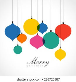 Christmas ornaments - colorful background