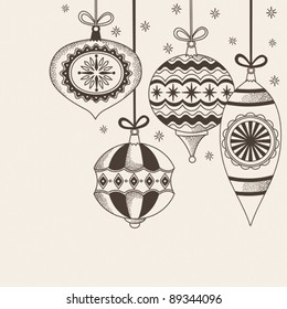 Christmas ornaments doodles