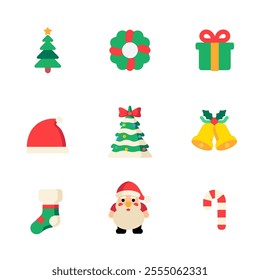 Christmas Ornaments Element Flat Design 2