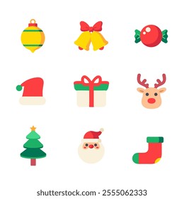 Christmas Ornaments Element Flat Design 3