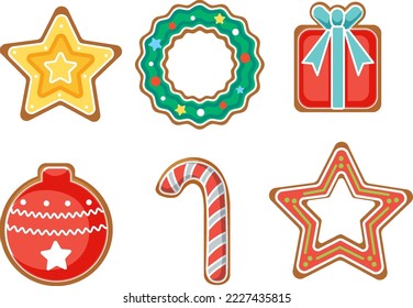 Christmas ornaments and elements set illustration