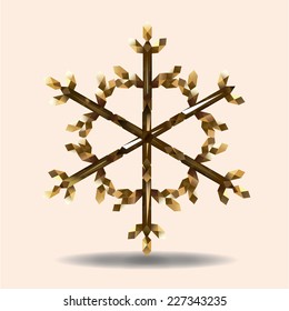 Christmas ornaments hexagonal star