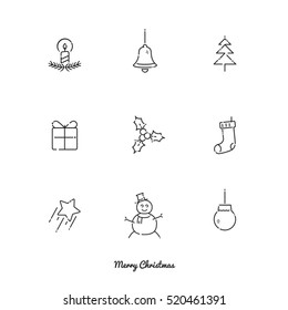 Christmas ornaments, icon, background, element, Vector file
