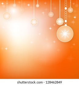 Christmas ornaments made from snowflakes vector illustration