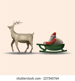 christmas ornaments santa&reindeer toy