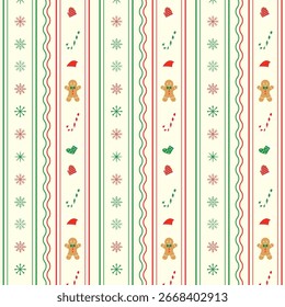 Navidades adornos patrón sin fisuras. Patrón de invierno sin fisuras aislado en el fondo. Ilustración gráfica de Vector Fondo de pantalla de fondo de año nuevo.