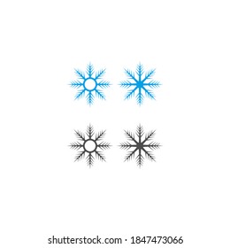 Christmas ornaments shaped like snowflakes icon illustration