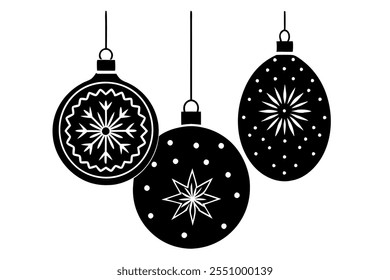 Christmas Ornaments Silhouette Images Vectors