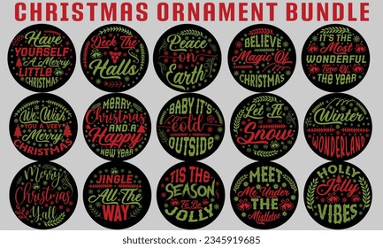 Christmas Ornaments SVG Bundle, Ornament T Shirt Bundle  svg