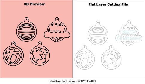 Christmas Ornaments 
These Christmas Ornaments can be cut by a laser cutting machine. they make your Christmas unique and memorable. these products are available for all material thicknesses.