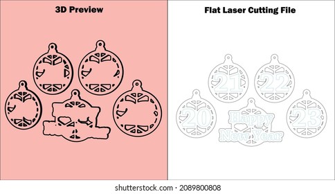Christmas Ornaments 
These Christmas Ornaments can be cut by a laser cutting machine. they make your Christmas unique and memorable. these products are available for all material thicknesses.