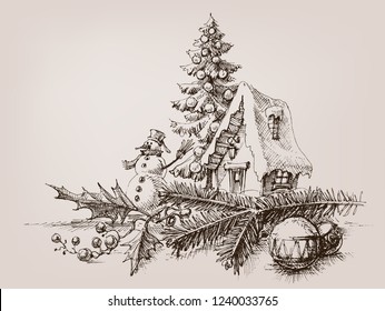 Details more than 159 sketch of christmas