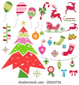 christmas ornaments vector
