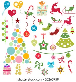 christmas ornaments vector