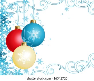 Weihnachtsschmuck / Vektorhintergrund / Kirchenfarbe