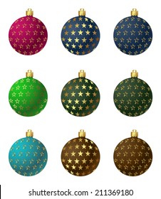 Christmas ornaments. Vector illustration
