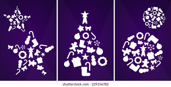 Christmas ornaments vector illustration