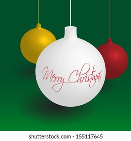 Christmas Ornaments Vector Illustration - Merry Christmas - eps10