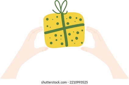 Christmas ornaments. wrapping paper. Christmas print supplies. Merry Christmas Party People Celebrating Christmas Flat Illustration