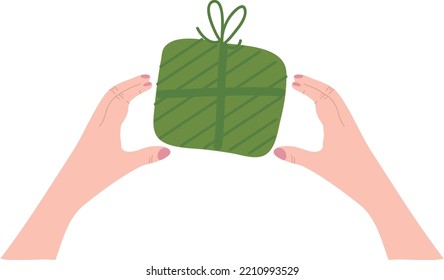 Christmas ornaments. wrapping paper. Christmas print supplies. Merry Christmas Party People Celebrating Christmas Flat Illustration