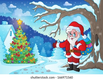 Christmas outdoor theme 1 - eps10 vector illustration.