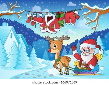 Christmas outdoor theme 2 - eps10 vector illustration.