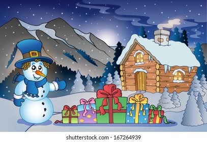 Christmas outdoor theme 7 - eps10 vector illustration.
