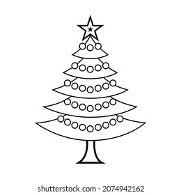 Christmas Outline Icon, Christmas vector isolated