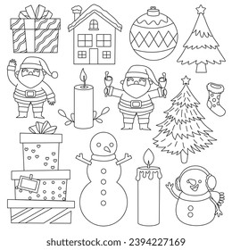 Weihnachtsumriss-Vektorgrafik