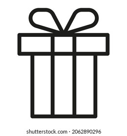 Christmas Outline Vector Icon. Illustration Of A Stroke Vector On A White Background. For App And Website